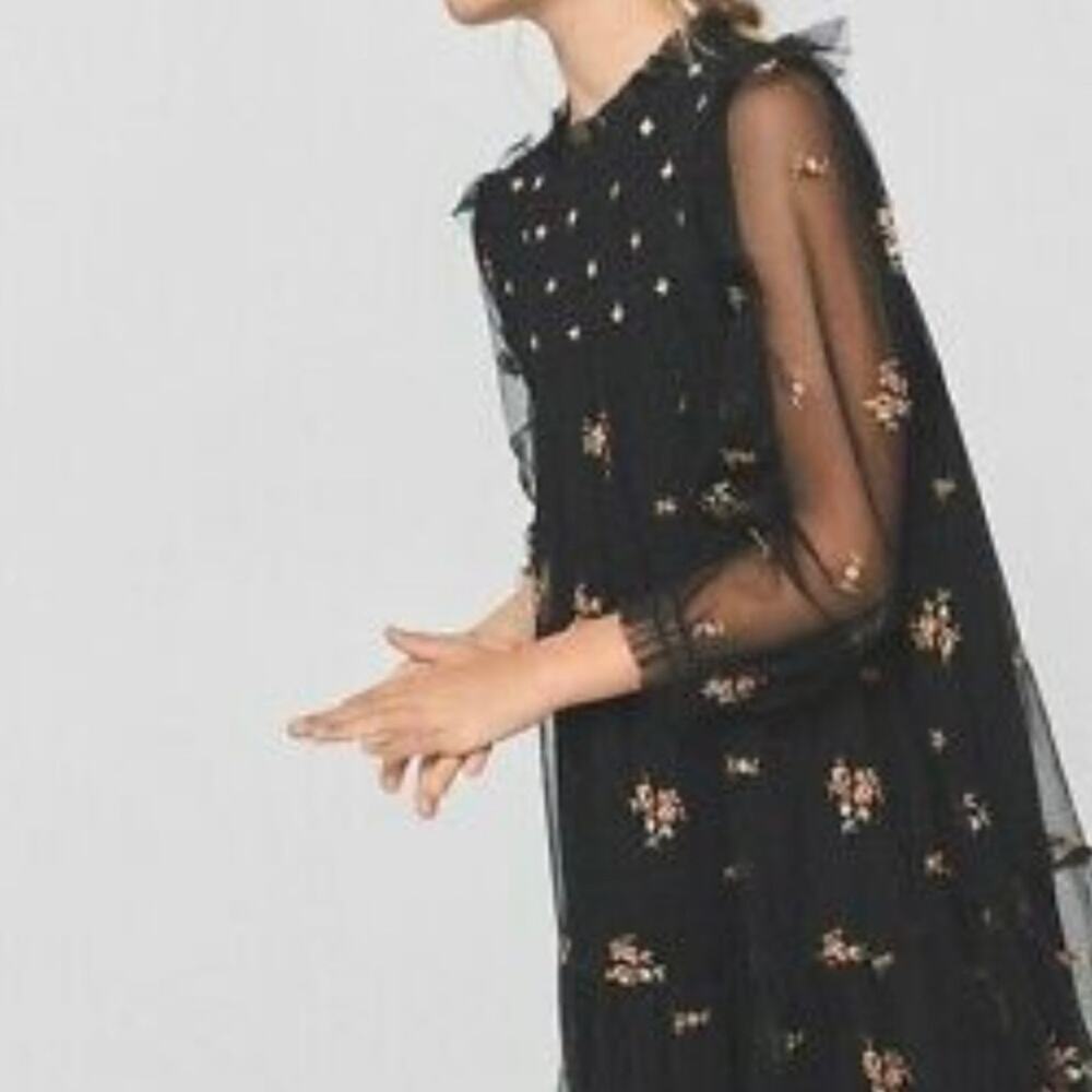Zara girls tulle floral embroidered dress size 11/12